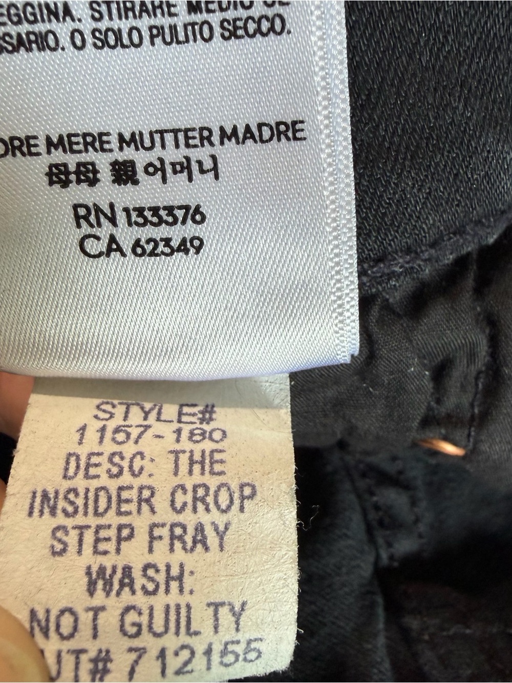 Mother The Insider Crop Step Fray Jeans in Not Guilty Size 29 - Picture 13 of 13